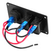 Painel De Interruptor Led Red Rocker De 2 Vias 12-24 7