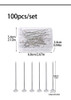 Alfileres Cabeza Diamante, Costura 100 Unidades 1