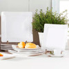 Set X6 Plato Postre 20cm Oxford  Cuadrado Nara Blanco 2 Set X6 Plato Postre 20cm Oxford  Cuadrado Nara Blanco 2