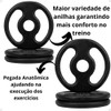 Kit Anilhas 1 Kg 4 Un Musculação Academia Treino Barra Peso 3