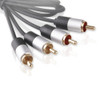 10 Pies Rca A Rca Cable De Audio 2 Oro Doble Enchufe Rojo Bl 1