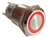 Pulsador Boton Metalico 19mm Sin Retencion Con Luz Led Rojo 0