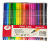 Caneta De Ponta Fina 24 Cores Versátil Colorir Kit Escolar 6