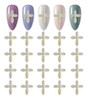 Silpecwee Cross Charms Para Nails Cross Nail Charms 3d Nail 0