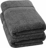 Pack X2 Toallass De Baño 35 X 70 Pulgadas Gris 100% Algodon 0
