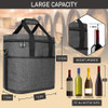 Bolso Aislado Para 6 Botellas, Tamaño Portable, Gris Carbón 2