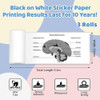 Omezizy T02 Mini Papel De Impresora - Papel Adhesivo Blanco 3