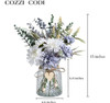 ~? Cozzi Codi Flores Falsas Con Jarrón, Flores Azules Artifi 3