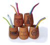 Mates De Algarrobo Personalizados Premium Con Bombillas X24u 2