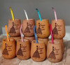 Mates De Algarrobo Personalizados Premium Con Bombillas X24u 4