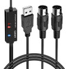 Adaptador De Cable Midi De Interfaz Midi Usb Lekato Con Cone 0