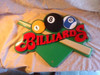 Cartel  Pool Billiards Relieve Madera !!!! 40x40cm. 2