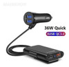 Cargador De Auto O Moto 4 Puertos Usb Qc 3.0 8 Ma 36 W 1.8 M 1