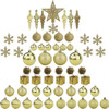 Juego De Adornos De Bolas Para Arbol De Navidad-dorado 0