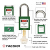 ~? Taegiqi 1candado De Seguridad Verde Con Bloqueo Y Etiquet 3