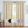 Vangao Cortinas Beige De 84 Pulgadas De Largo, 2 Paneles Par 0