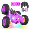 Auto Control Remoto Acrobacias Luces Led Terucle Violeta 0