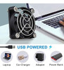 Gdstime Paquete De 2 Ventiladores Usb De 50 Mm, Ventilador D 2