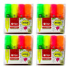 4 Set 4 Resaltadores Grueso Filgo Colores Fluo Text Marker 0