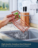 Organizador De Bacha De Cocina Soporte Esponja Rosa Dorado_m 4