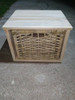 Cubo De Madera Con 1 Cajón En Mimbre Por Encargue. 4