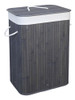 Cesto Ropa Canasto Bambú Rectangular Ropa C/tapa Y Asas 0