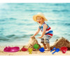 Set 5pz Playa Arena Molde Barco Rastrillo Pala Grande Niños 3