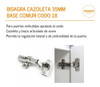 Bisagra Hafele Codo 18 Para Atornillar 35mm Con Base 2