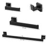 Kit Acessorios Banheiro Inox 304 Lavabo Conjunto Preto Fosco 2
