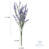 Royal Importa Flores Artificiales De Seda Púrpura Lavanda - 2