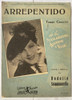 Antigua Partitura De Tango, R. Sciammarella, Arrepentido  Mv 0