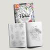 Set De Arte Libros Colorear Lienzo Estampado Pinturas Pincel 4