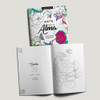 Set De Arte Libros Colorear Lienzo Estampado Pinturas Pincel 5