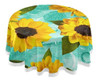 Bardic Cfauiry Round Tablecloth Sunflower Pattern 60 Pulgada 0