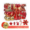 Adornos Para Arbol Navideño Juego De Bolas Rojas Doradas 0
