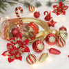 Adornos Para Arbol Navideño Juego De Bolas Rojas Doradas 4