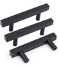 Tirador De Metal Negro Cuadrado De 100 Mm Pack 8 0