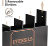 ~? Yumkfoi Extra Large Utensilio Holder Con 4 Compartimentos 2
