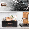 ~? Yumkfoi Extra Large Utensilio Holder Con 4 Compartimentos 4