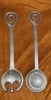 Cucharón Y Tenedor Antiguo Cubiertos De Servir Metal Blanco 0 Cucharón Y Tenedor Antiguo Cubiertos De Servir Metal Blanco 0
