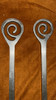 Cucharón Y Tenedor Antiguo Cubiertos De Servir Metal Blanco 3 Cucharón Y Tenedor Antiguo Cubiertos De Servir Metal Blanco 3