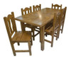 Juego De Comedor Pino Lustrado  6 Sillas 0