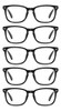 Ccvoo - Juego De 5 Gafas De Lectura Con Bloqueo De Luz Azul 0