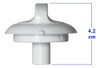 2 Perillas Para Horno Longvie 590 Color Blanco 8mm 3
