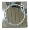 Rejilla 10x10 Acero Inoxidable Con Tapa Baño Desagüe Cromo 4