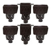 Kit De 6 Bolsillos Para Mesa De Billar/ Cuero Marron Oscuro 2