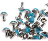 100 Tachas Con Remaches Azul Turquesa Para Cuero De 10mm 1