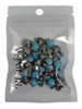 100 Tachas Con Remaches Azul Turquesa Para Cuero De 10mm 3