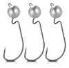 Anzuelos Offset Lastrado Caster Cabeza Plomo 5g 3 Unidades 0