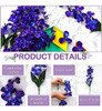 27 Pulgadas De Orquídeas Azules Moradas Artificiales Flores 1